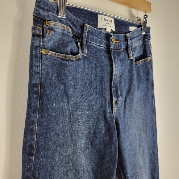 Frame Le High Straight Cuffed High Waist Jeans Ardmore - Picture 3 of 10